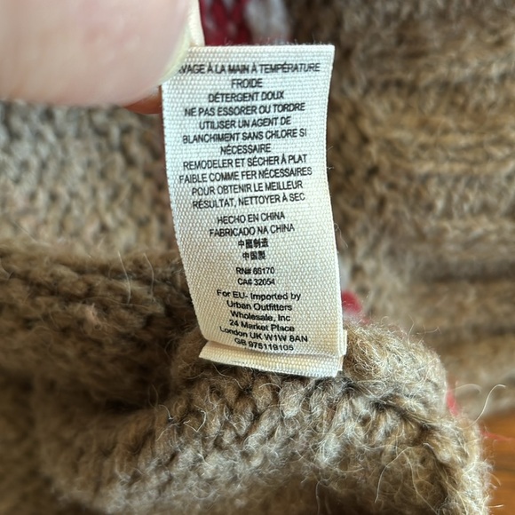 Free People Dark Crystal Wool Alpaca Fringe Oversized Poncho Sweater Size Small - Picture 10 of 13